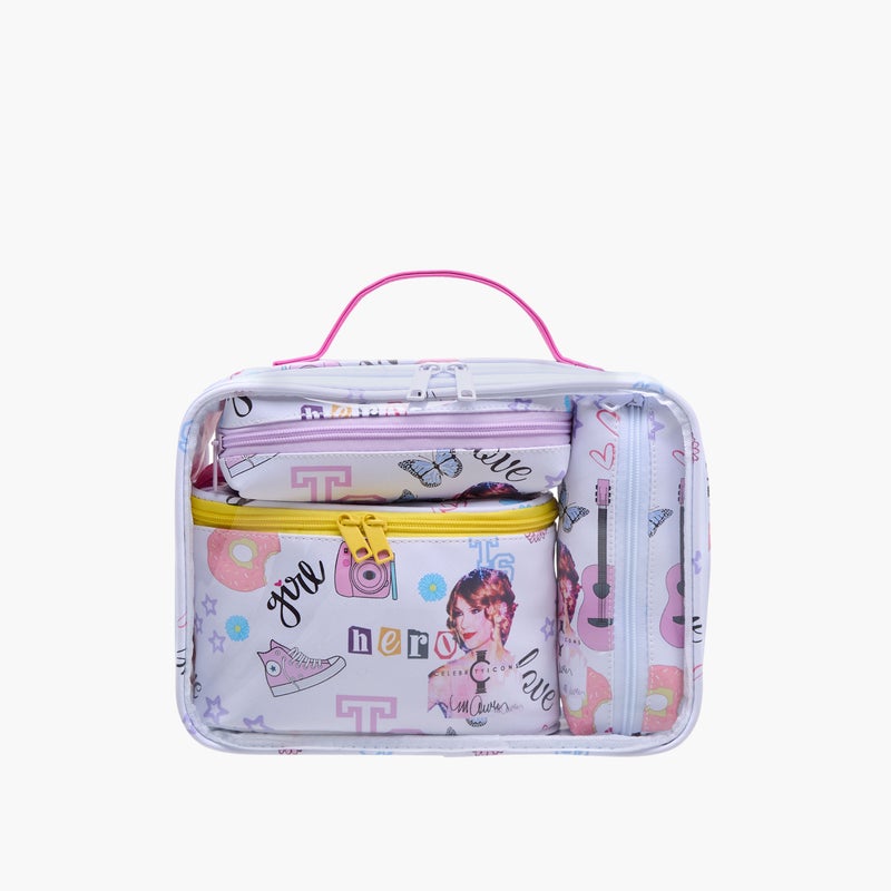 LIFESTYLE Taylor Swift 4-Piece Cosmetic Bag Set for Girls - Image 2